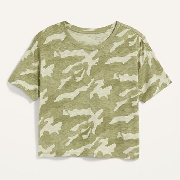 Old Navy Loose Short-Sleeve Crop T-Shirt - Picture 1 of 5